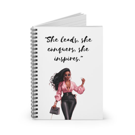 SHE LEADS SHE CONQUERS NOTEBOOK