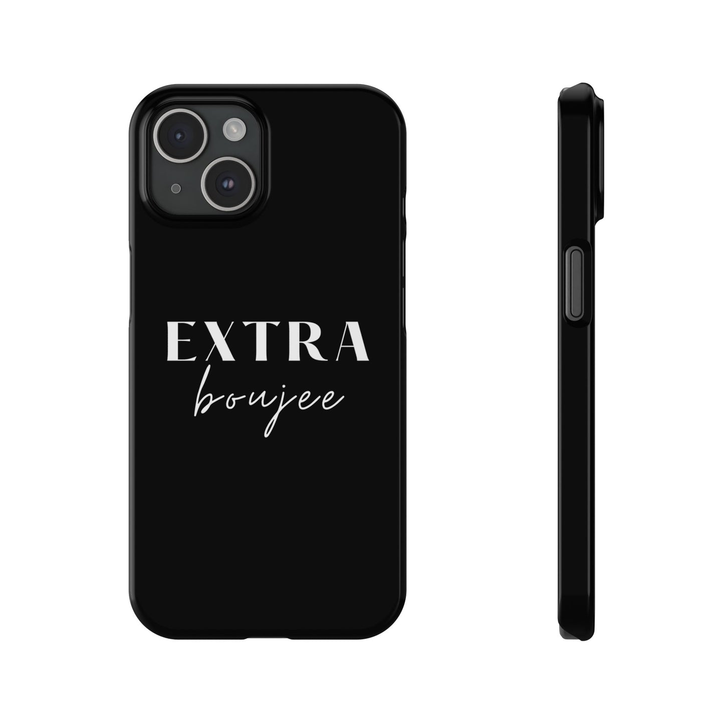 BLACK EXTRA BOUJEE PHONE CASE